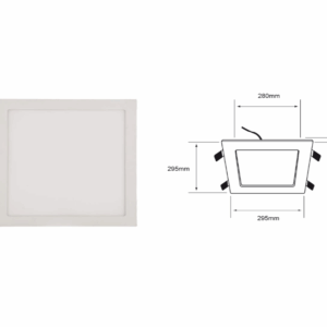 PLAFON LED CUADRADO EMPOTRAR A TECHO 24W 3000K TECNOLITE 24YDLED431MV30B