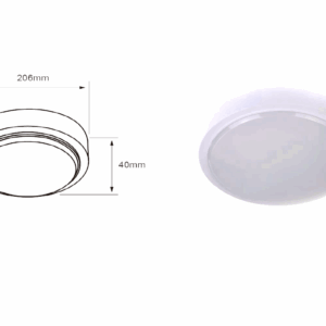 LAMPARA REDONDA LED INTELIGENTE 10W CCT ATENUABLE,COMPATIBLE CON APP MOVIL TECNOLITE 10PTLLED1010MVBTCW