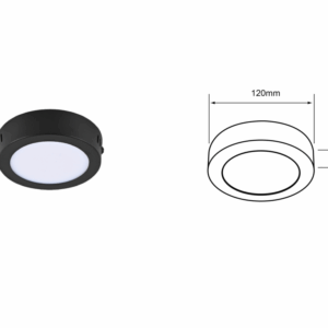 PLAFON DE LUZ LED COLOR NEGRO TECNOLITE 6PTLLEDR30MVN