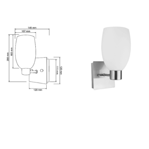 LAMPARA ABROTANTE DE LUZ LED E27 8.5 W,NO INCLUYE FOCO TECNOLITE 60TL1860MVOP