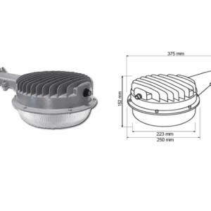 LAMPARA CON LED INTEGRADO COLOR GRIS TECNOLITE ES-LED/501/G