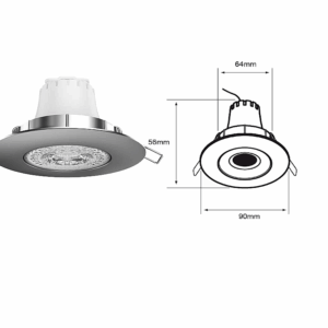 LAMPARA LED,INTERIORES,LUZ SUAVE CALIDA,SATINADO,TECNOLITE 5YDLED154MV30S
