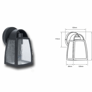 FAROL COLGANTE PARA PARED DE LUZ LED,COLOR NEGRO LUMINARIA DE EXTERIOR TECNOLITE 20FTL3424MVN