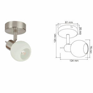 LAMPARA SPOT DE TECHO LED DE 6 WATTS TECNOLITE 60LVC7401VS
