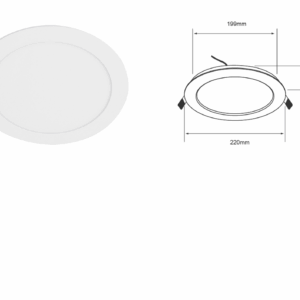 LAMPARA DOWNLIGHT LED EMPOTRABLE 18 W,LUZ DE DIA,NO ATENUABLE TECNOLITE 18YDLED430MV65B .