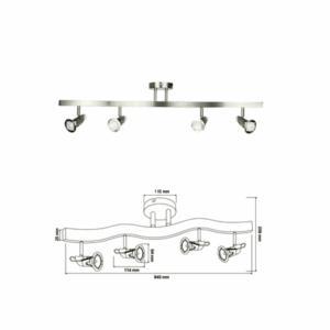 LAMPARA SPOT PARA TECHOS DIRIGIBLES PARA DECORACION INTERIOR NO INCLUYE FOCO TECNOLITE  240LVR704MVS