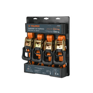 JUEGO DE 4 SUJETADORES CON MATRACA CARGA MAXIMA 1000 KG TRUPER 101741