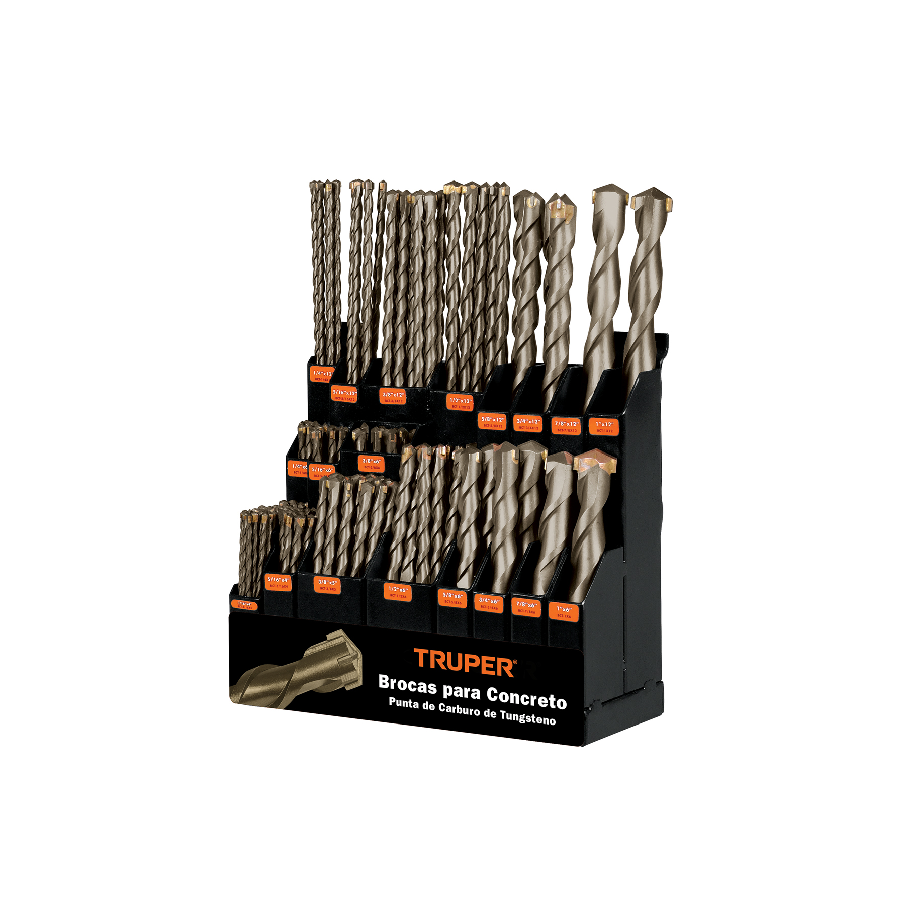 EXHIBIDOR DESPACHADOR CON BROCAS PARA CONCRETO,TRUPER 50352