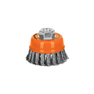 CARDA COPA 3" ALAMBRE TRENZADO GRUESO EJE 5/8"-11, TRUPER 17529